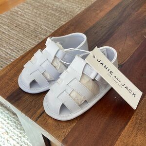 Janie and Jack white baby girl sandals